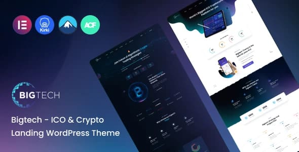 Bigtech – ICO & Crypto Landing WordPress Theme