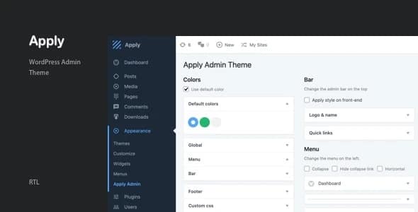 Apply – WordPress Admin