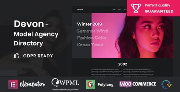Devon – Model Agency Directory WordPress Theme